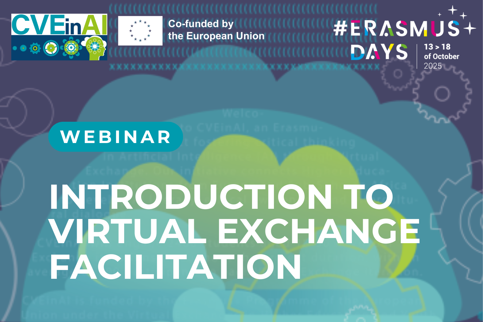 Save the Date | CVEinAI Webinar on Critical Virtual Exchange Facilitation, October 15